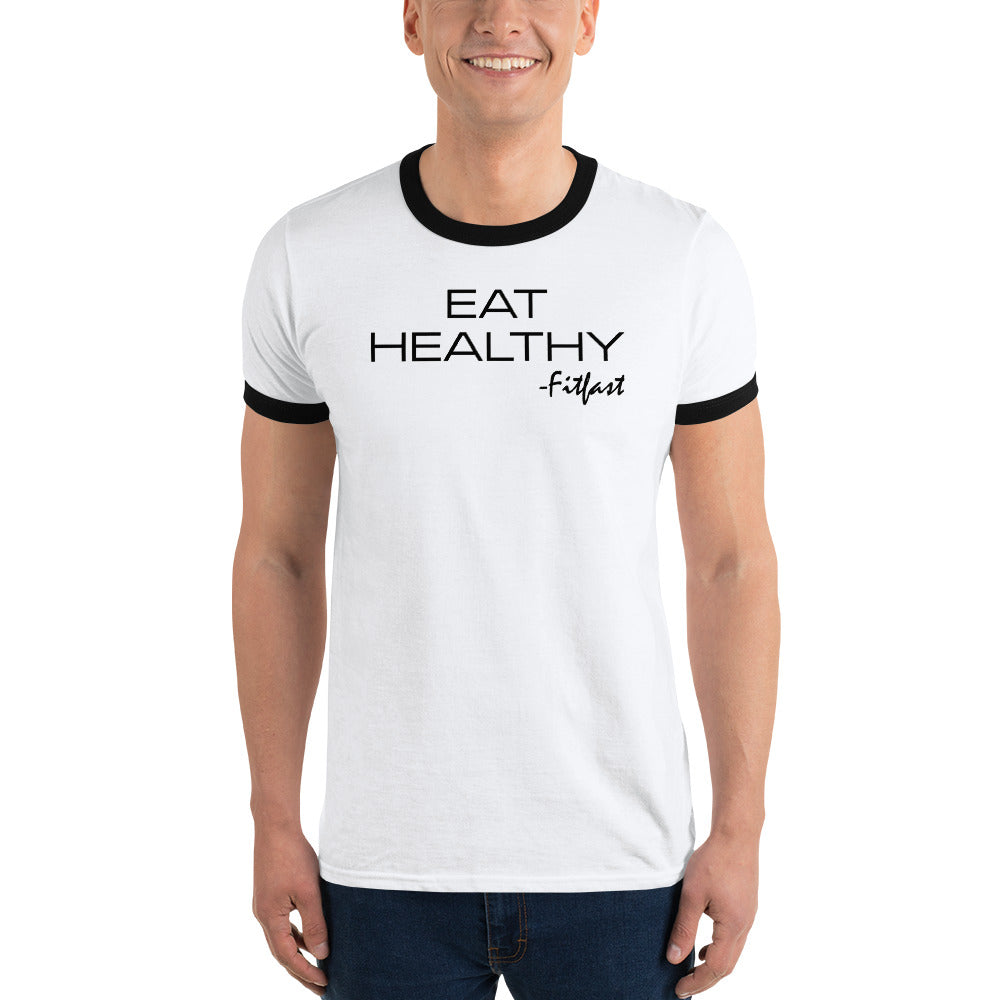 EAT HEALTHY Ringer T-Shirt