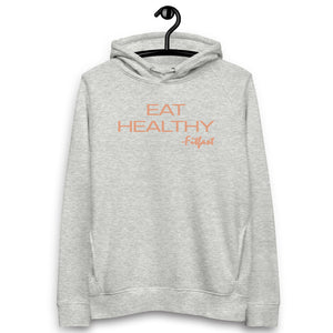 EAT HEALTHY summer hoodie- Heather Grey